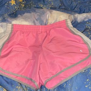 Pink and white Danskin athletic shorts
